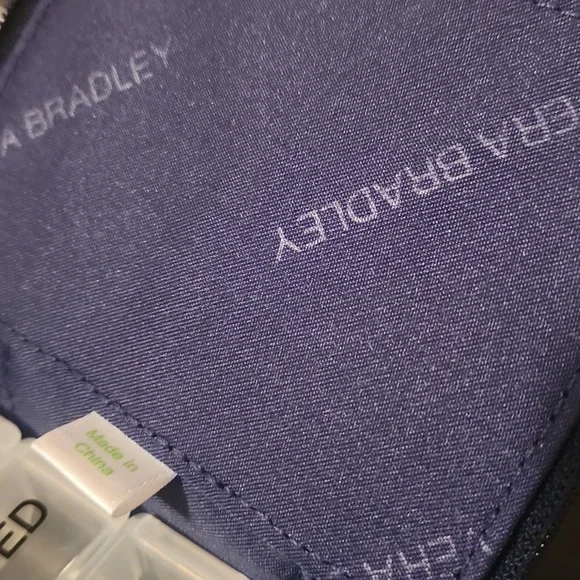 Vera Bradley Navy Floral Medication/pill Case - Picture 6 of 7